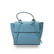 Women's bag made of natural leather, blue Erika