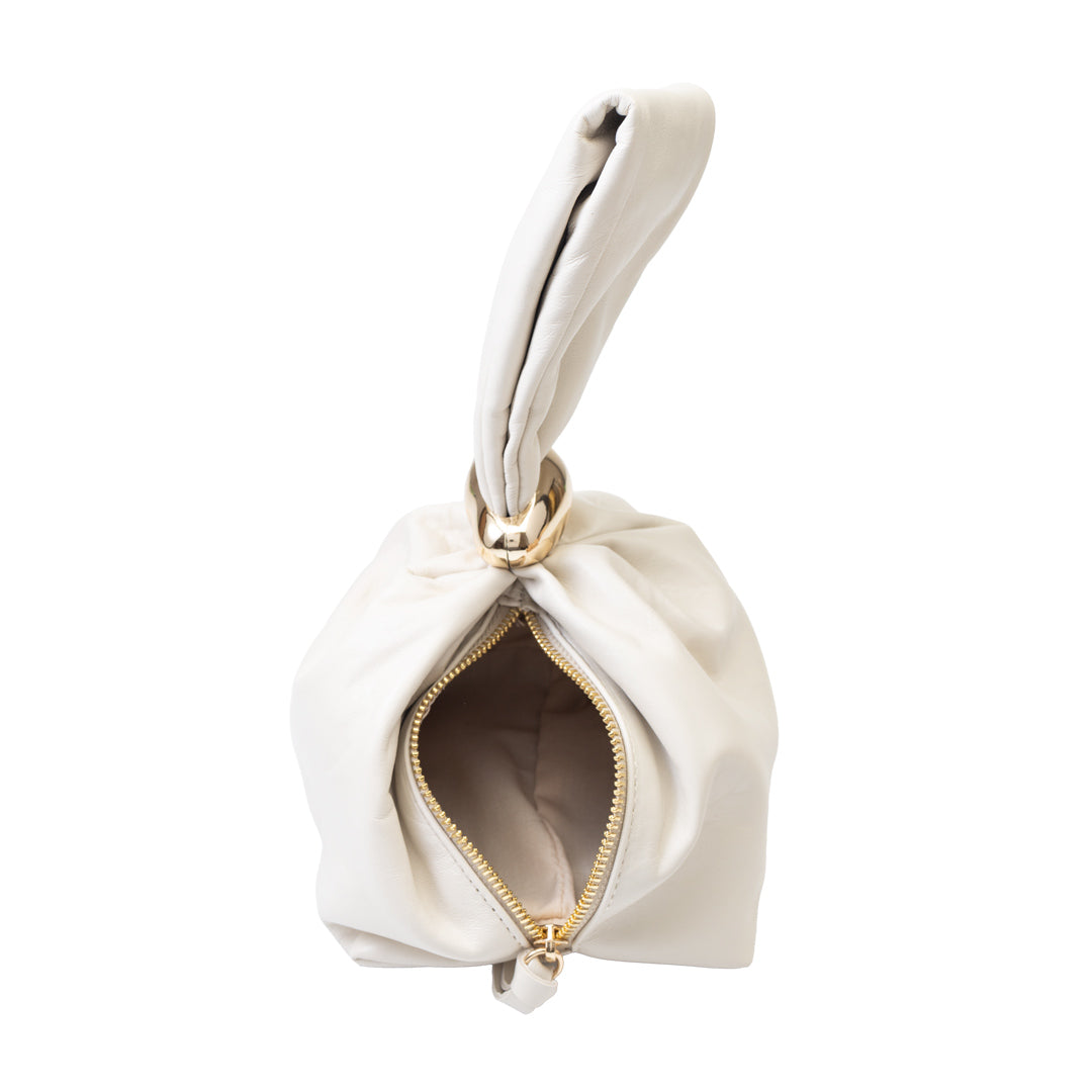 Women's bag made of beige genuine leather Eliza