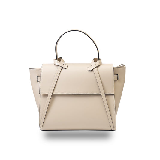 Women's bag made of beige genuine leather Erika
