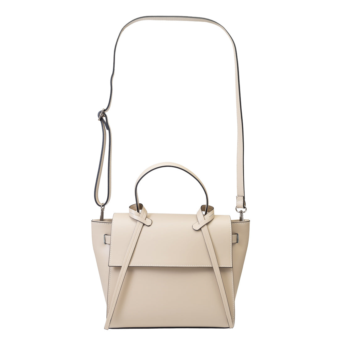 Women's bag made of beige genuine leather Erika