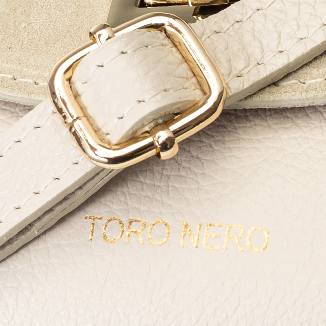 Women's bag made of natural suede leather, beige Raisa