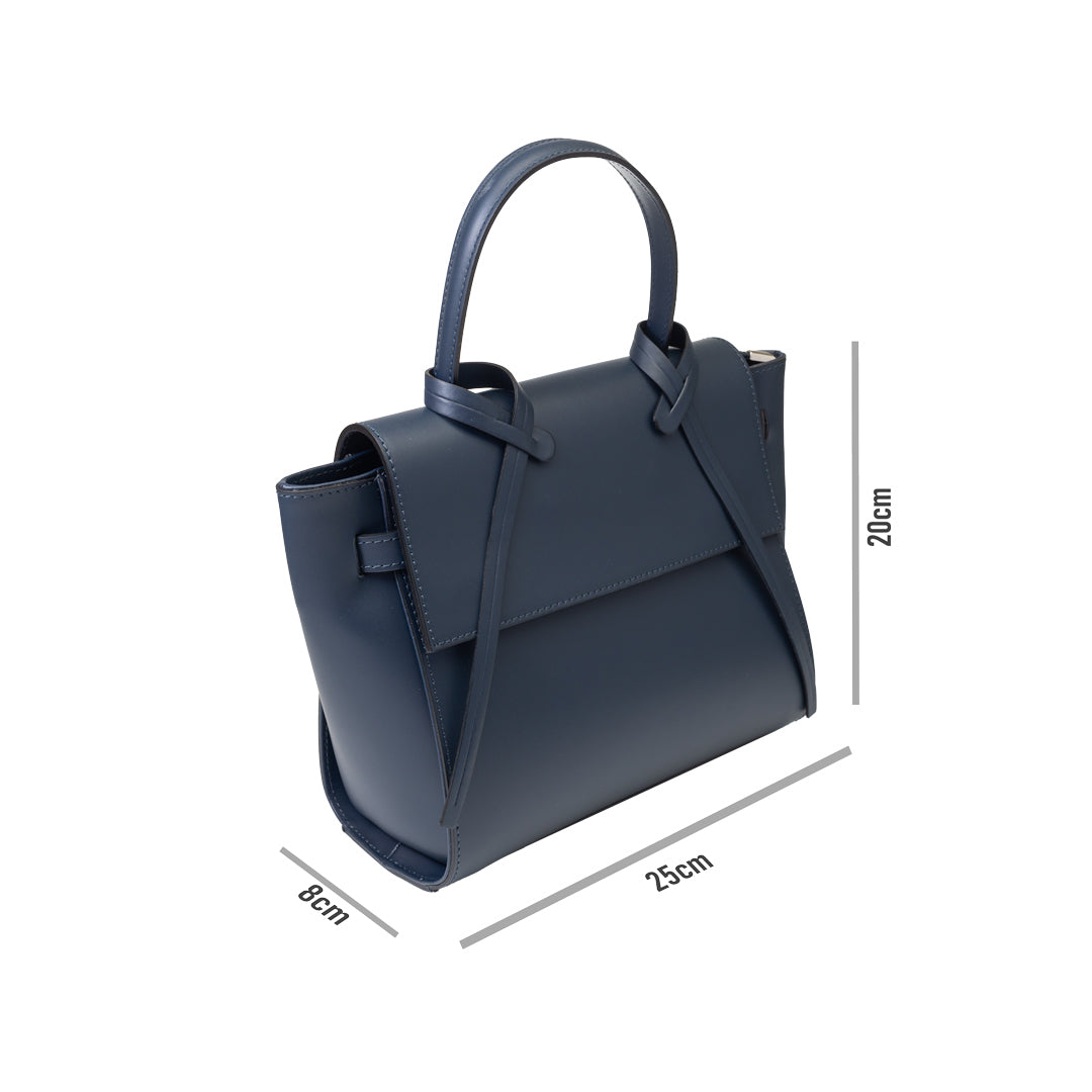 Women's bag made of genuine navy leather Erika