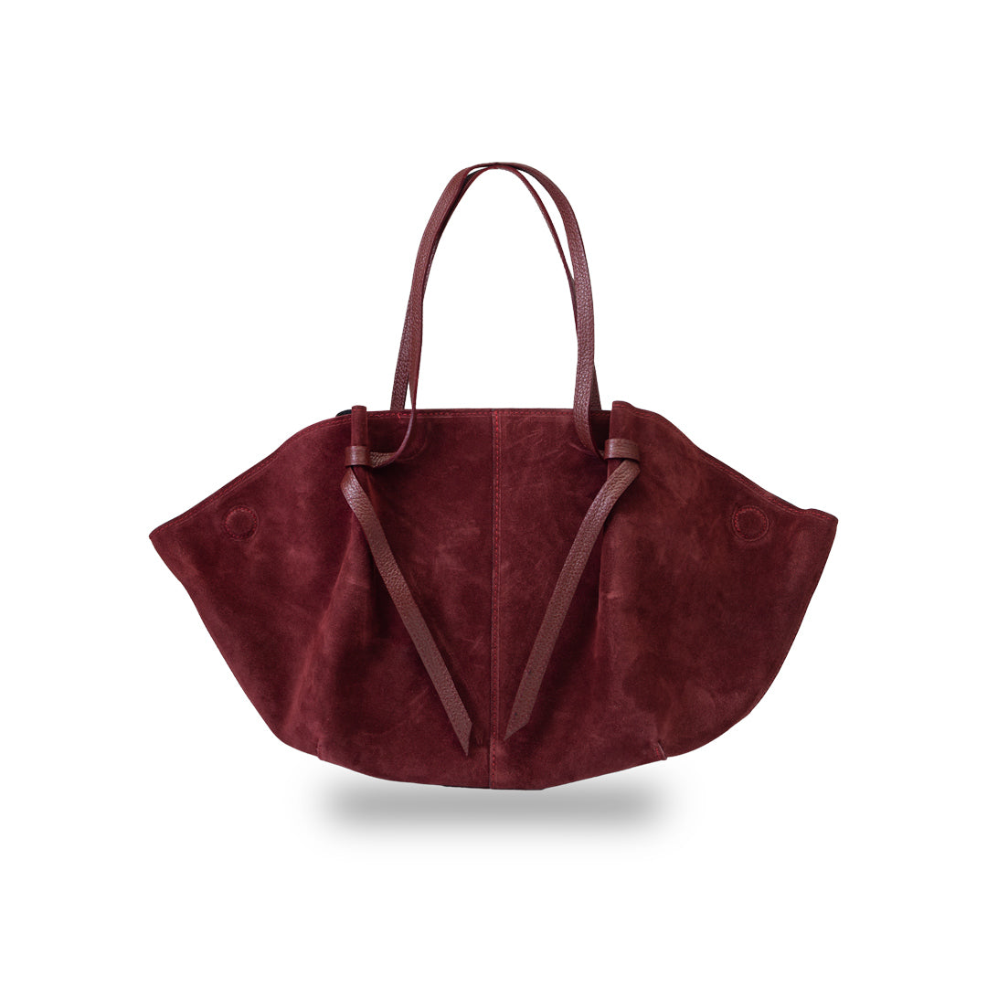 Women's burgundy genuine leather bag Alice