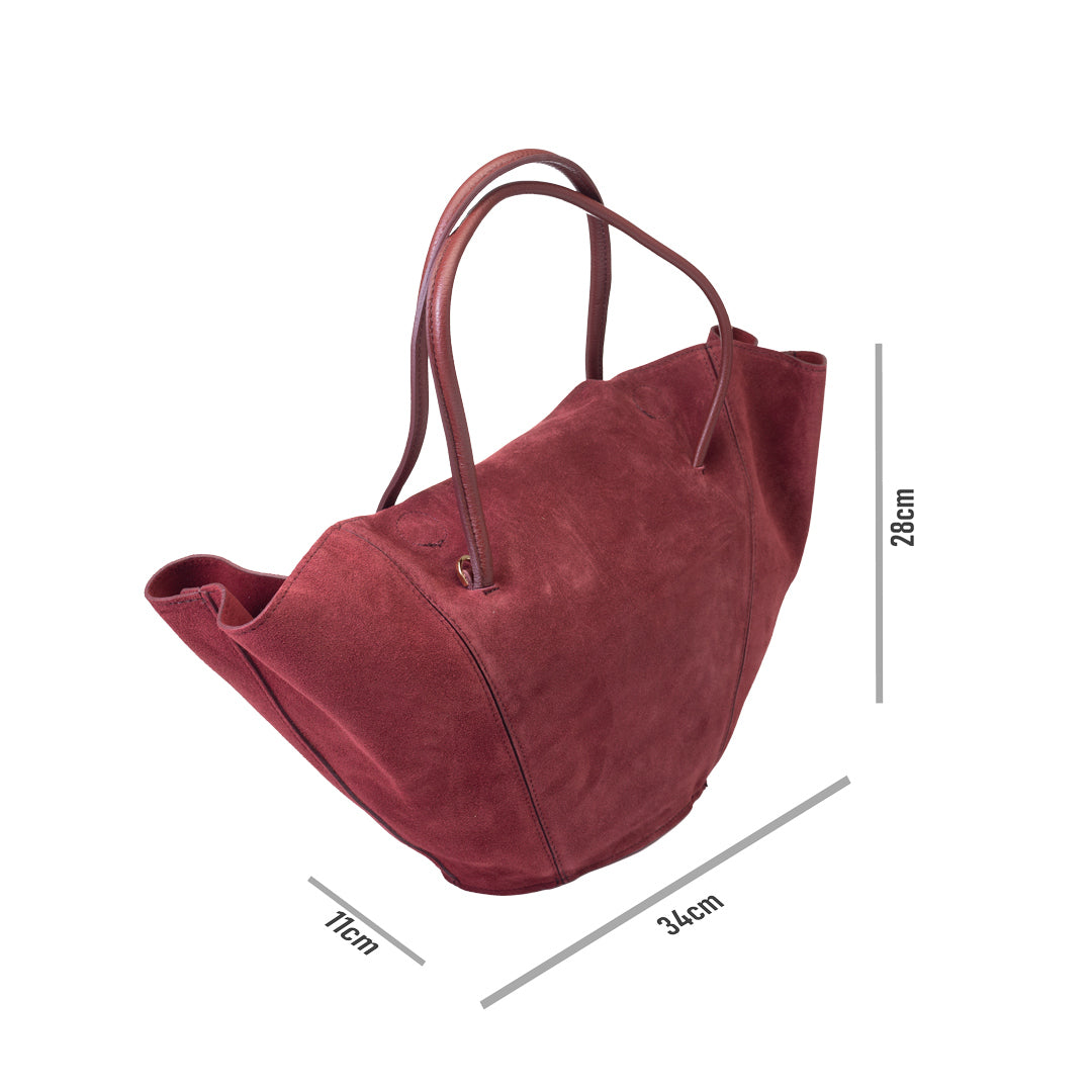 Women's burgundy leather bag Diana