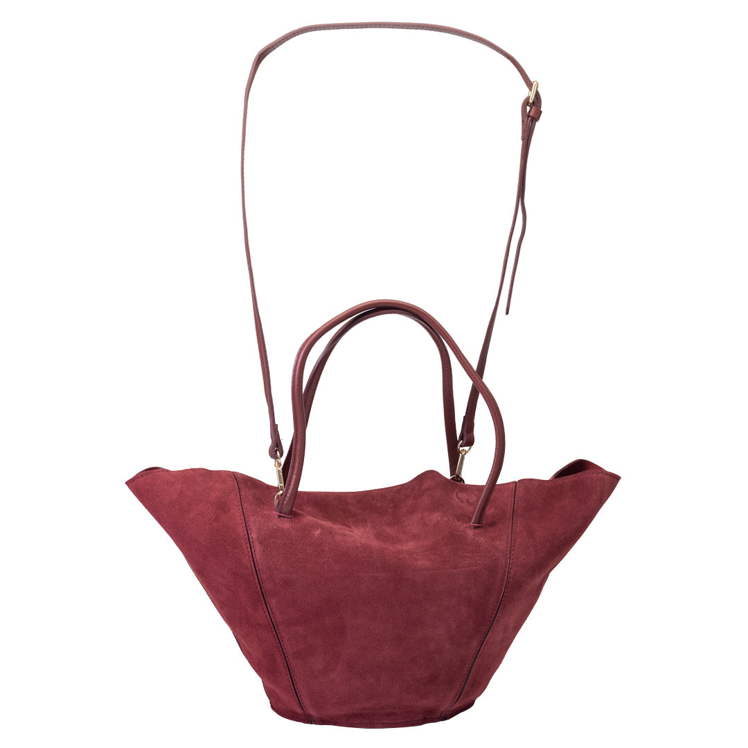 Women's burgundy leather bag Diana