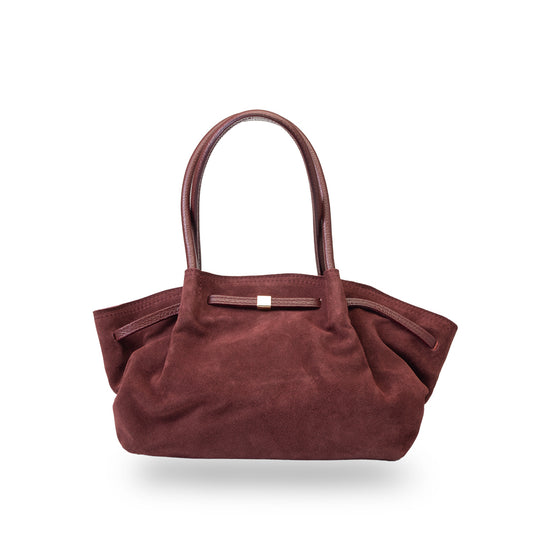 Women's burgundy genuine leather bag Elena