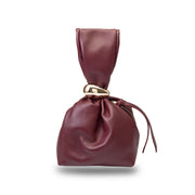 Women's burgundy leather bag Eliza