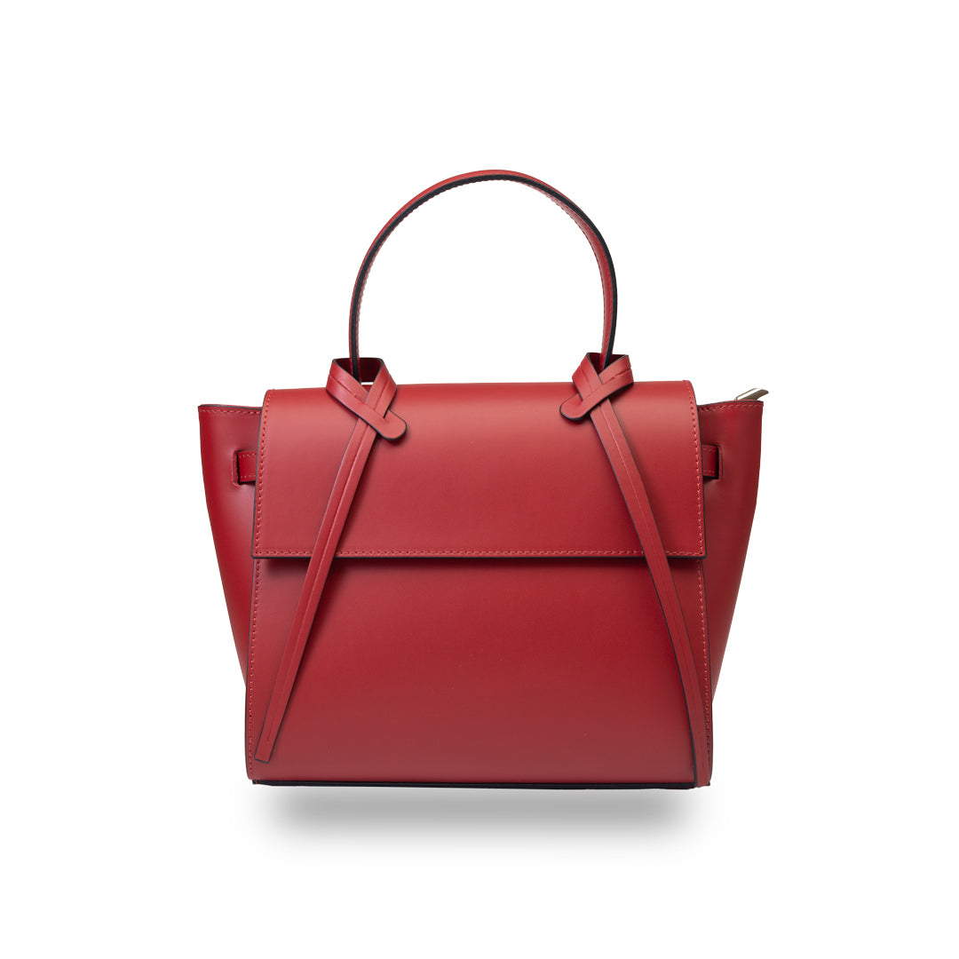 Women's burgundy genuine leather bag Erika