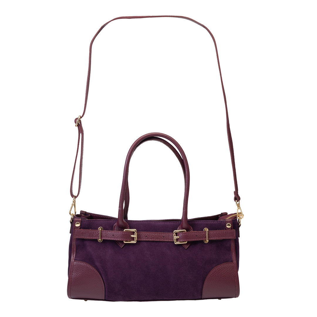 Women's bag made of burgundy genuine leather Evelin