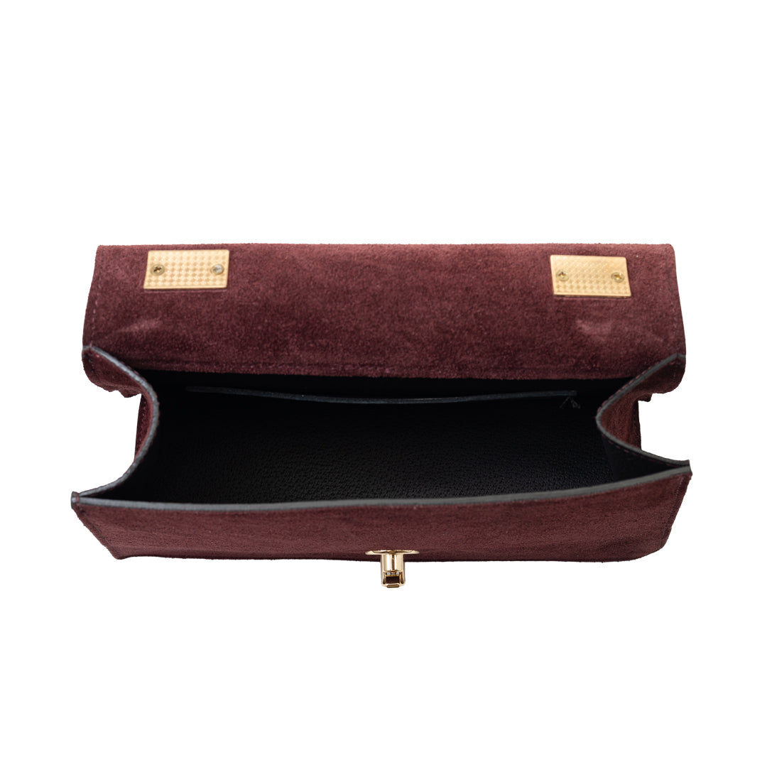 Women's burgundy genuine leather bag Verona