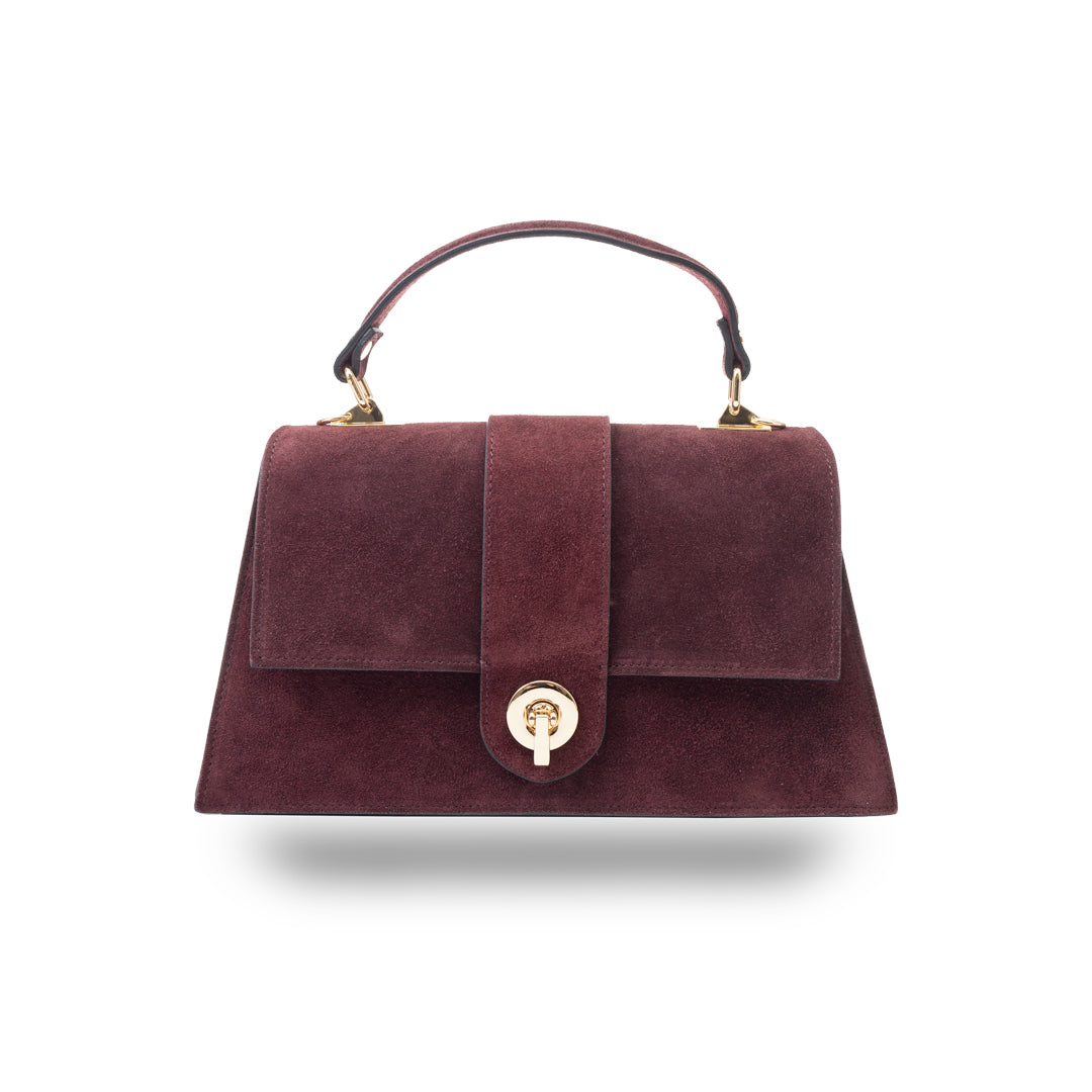 Women's burgundy genuine leather bag Verona