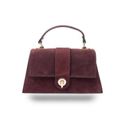 Women's burgundy genuine leather bag Verona