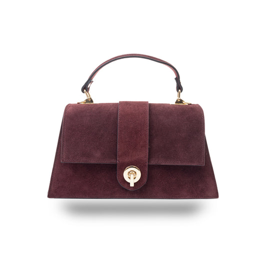 Women's burgundy genuine leather bag Verona