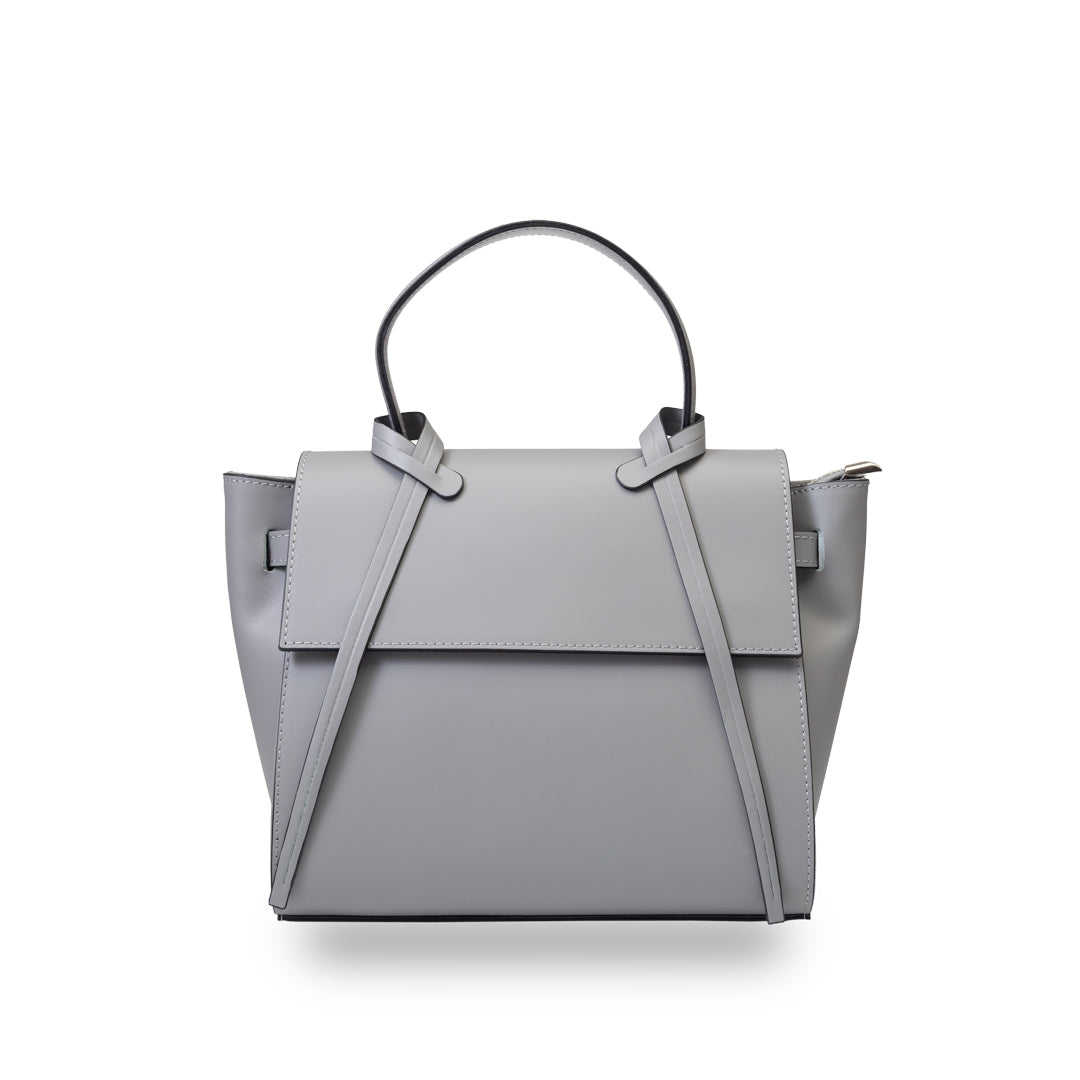 Women's bag made of gray genuine leather Erika