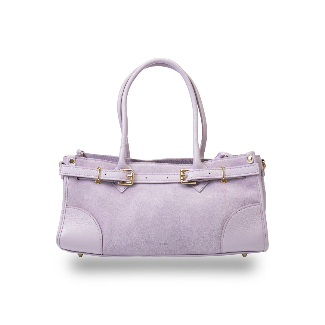 Women's bag made of natural lilac leather Evelin