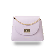 Women's bag made of natural lilac leather Raisa