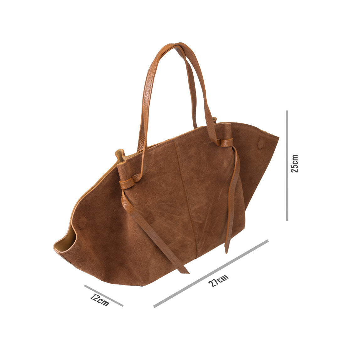 Women's brown genuine leather bag Alice