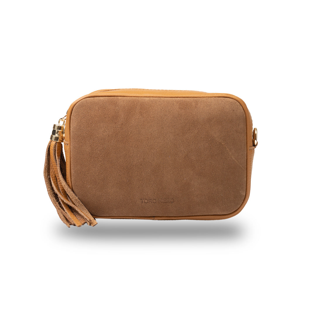 Women's brown genuine leather bag Ancuta 