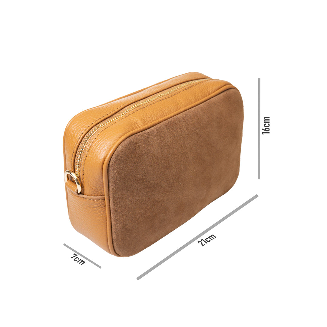 Women's brown genuine leather bag Ancuta 