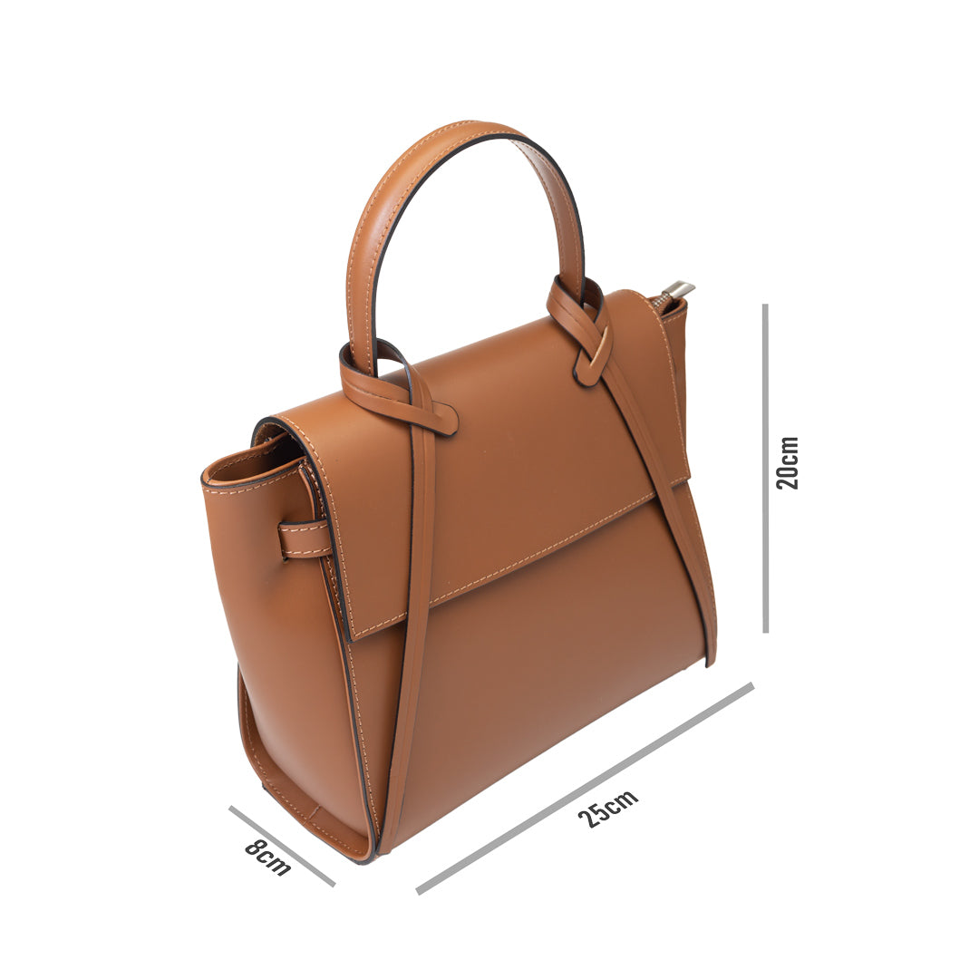 Women's brown genuine leather bag Erika