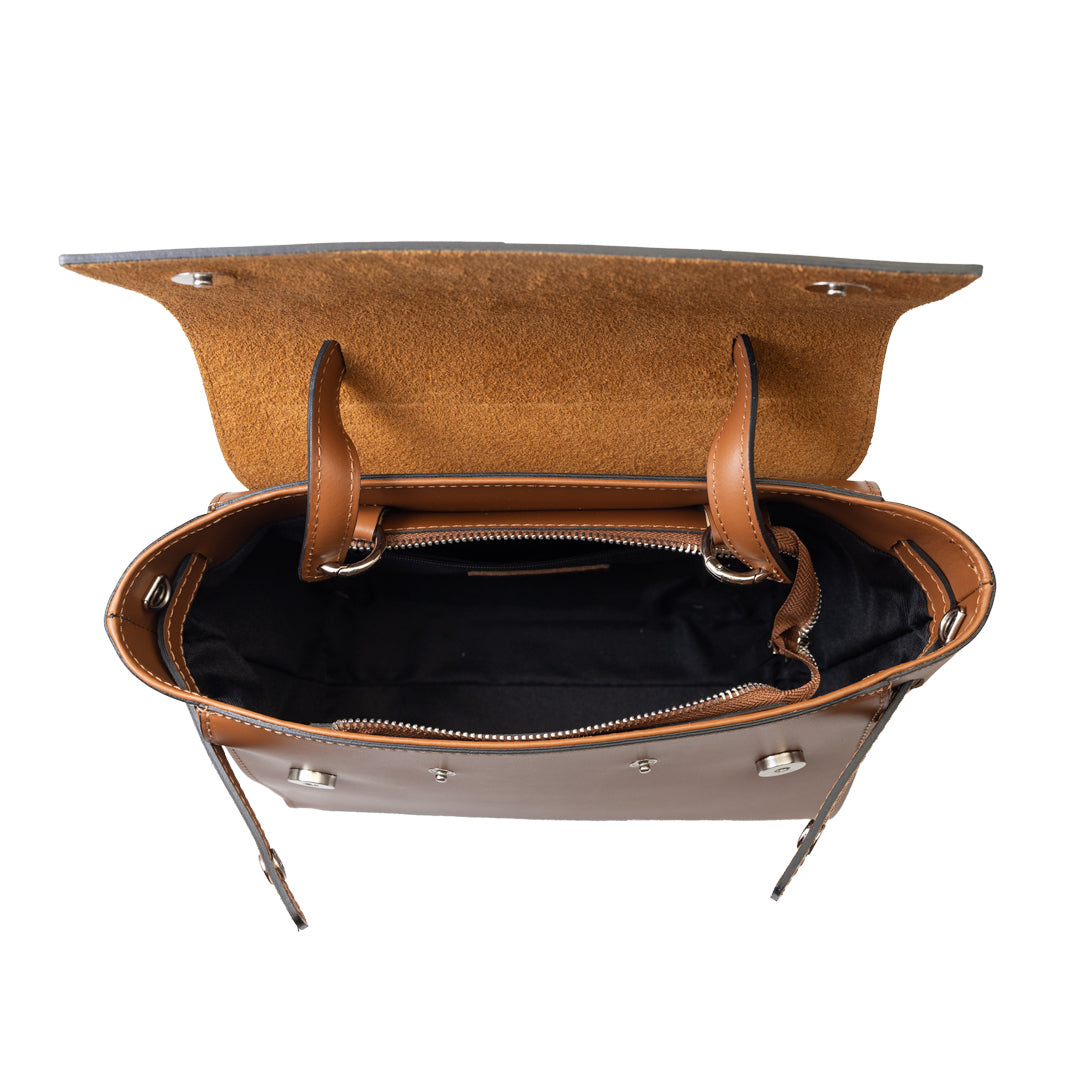 Borsa da donna in pelle naturale marrone Erika