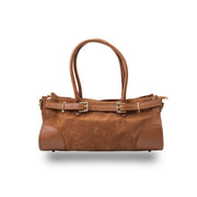 Women's bag made of brown genuine leather Evelin