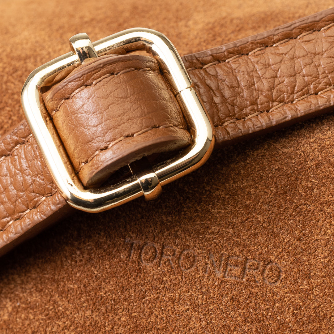 Women's bag made of brown genuine leather Evelin