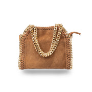 Women's brown genuine leather bag Ilona