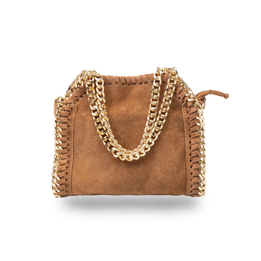 Women's brown genuine leather bag Ilona