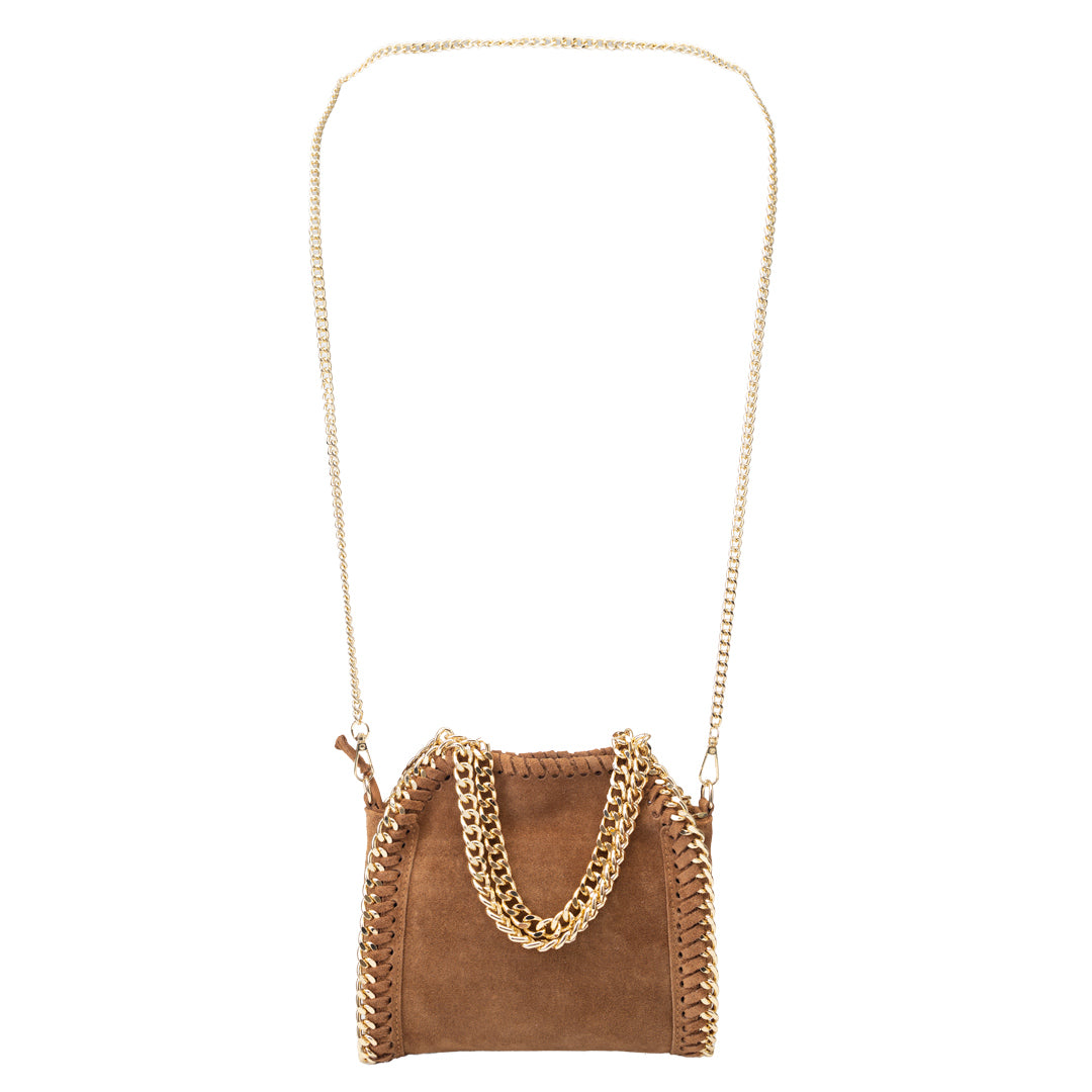 Women's brown genuine leather bag Ilona