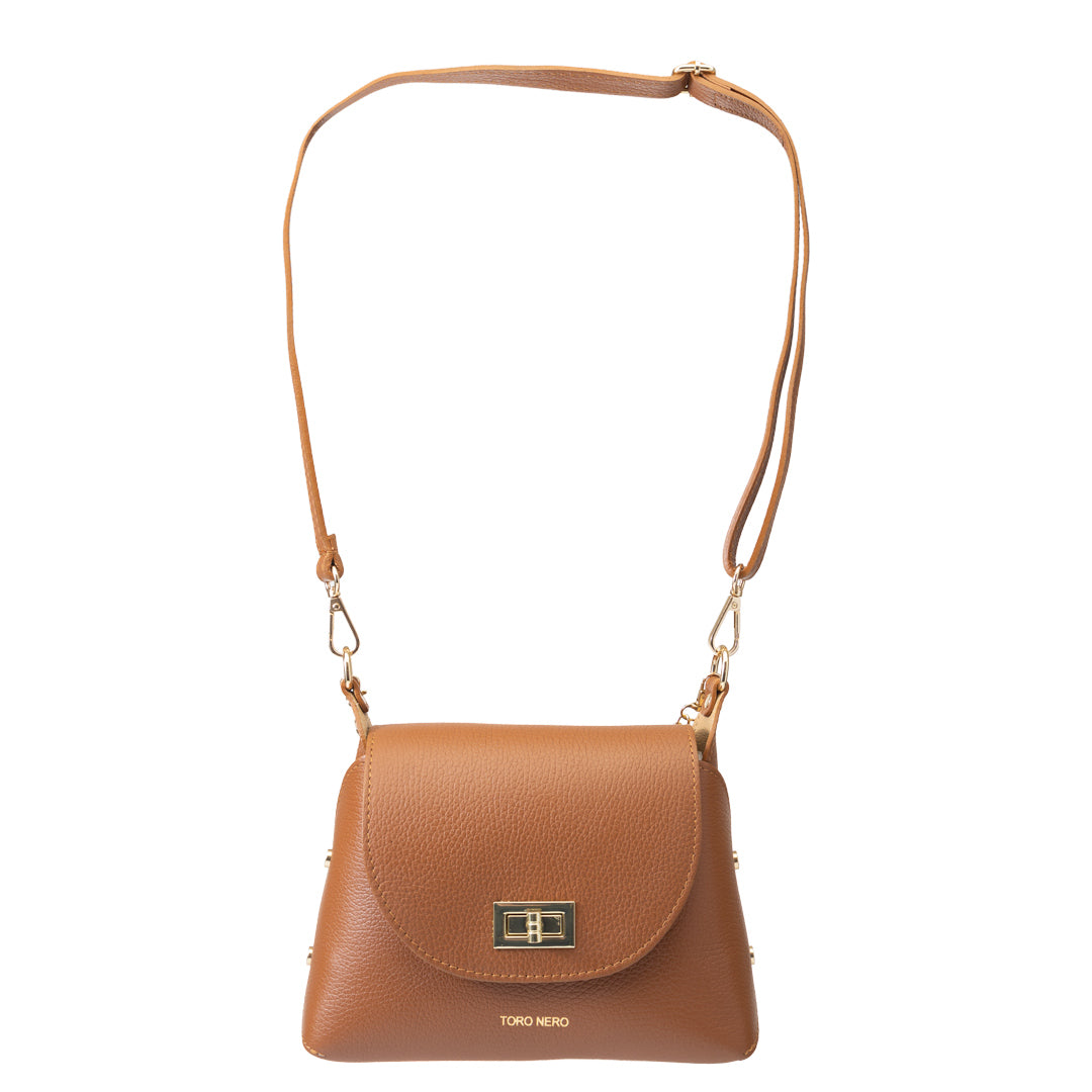 Women's brown genuine leather bag Raisa