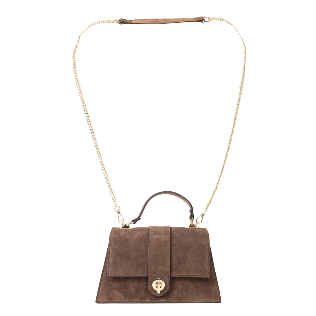 Women's bag made of brown genuine leather Verona