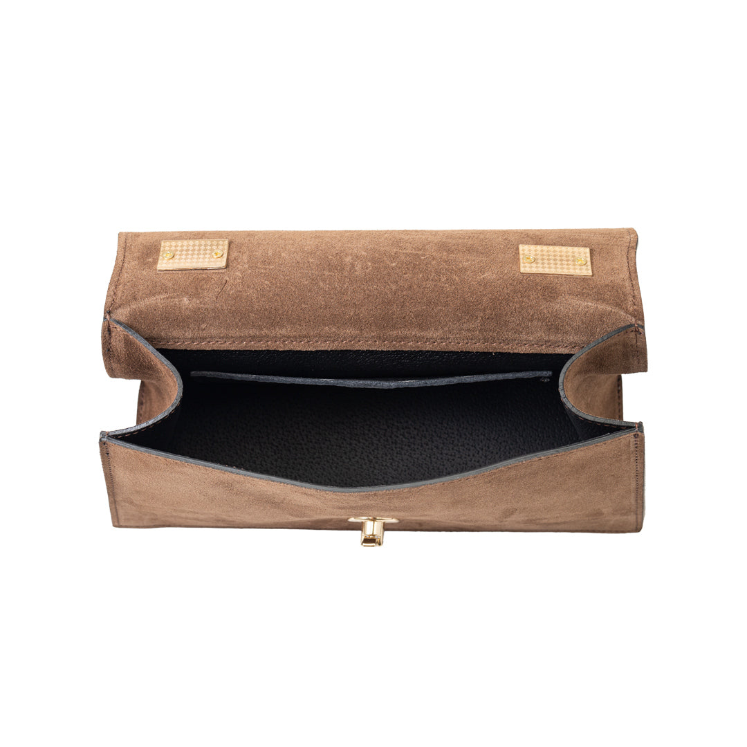 Women's bag made of brown genuine leather Verona