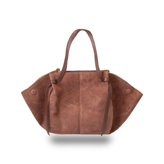 Women's bag made of cognac brown genuine leather Alice