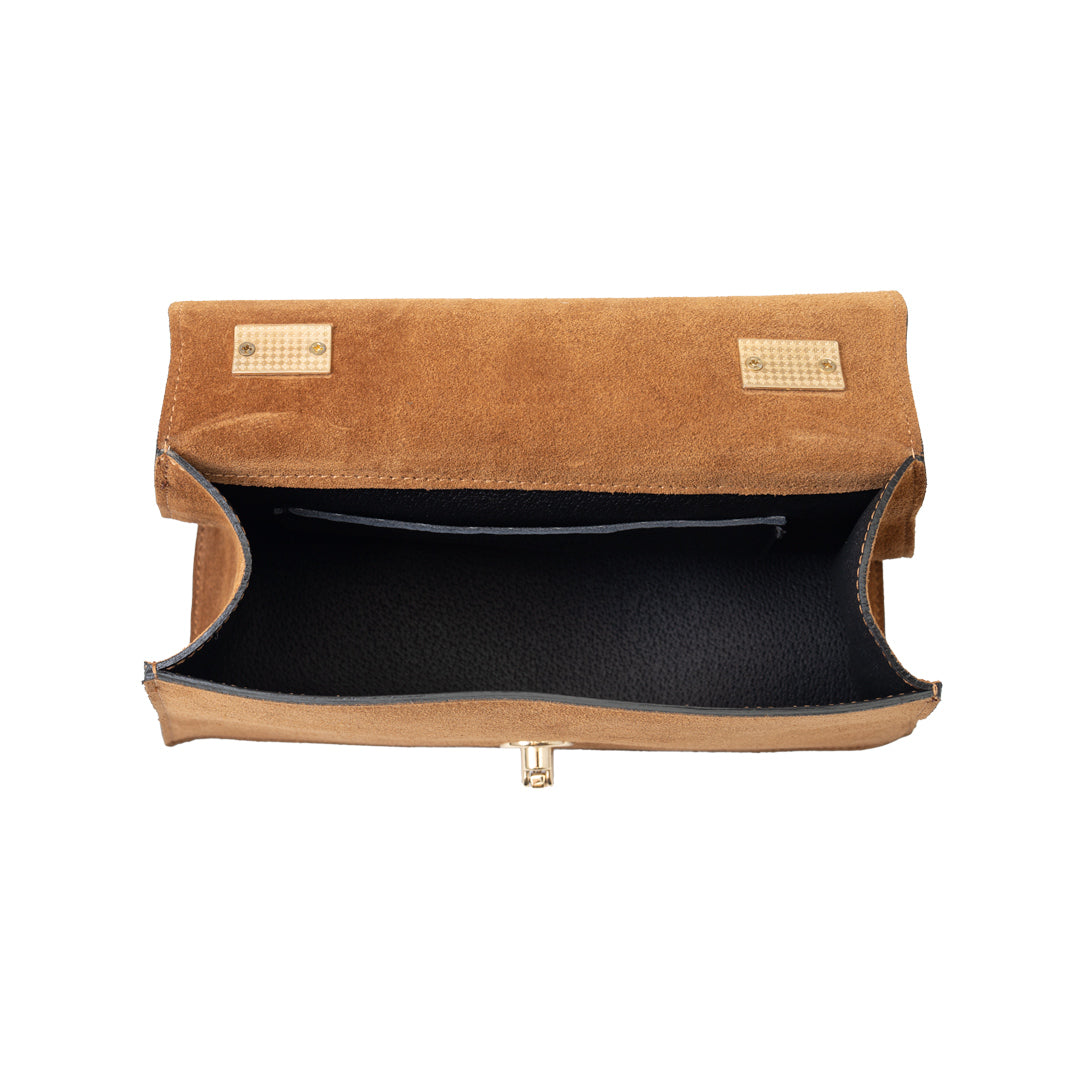 Women's bag made of light brown genuine leather Verona