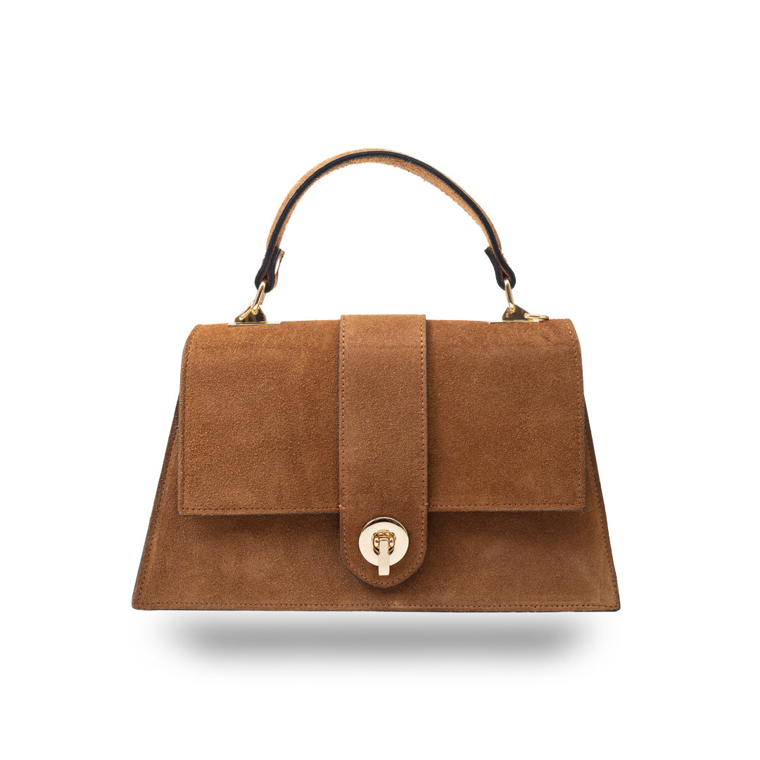 Women's bag made of light brown genuine leather Verona