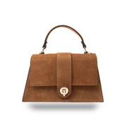 Women's bag made of light brown genuine leather Verona