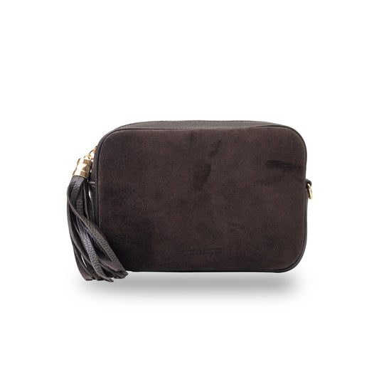 Women's dark brown genuine leather bag Ancuta 