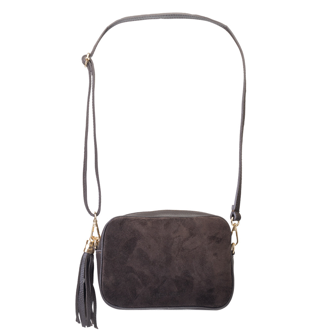 Women's dark brown genuine leather bag Ancuta 