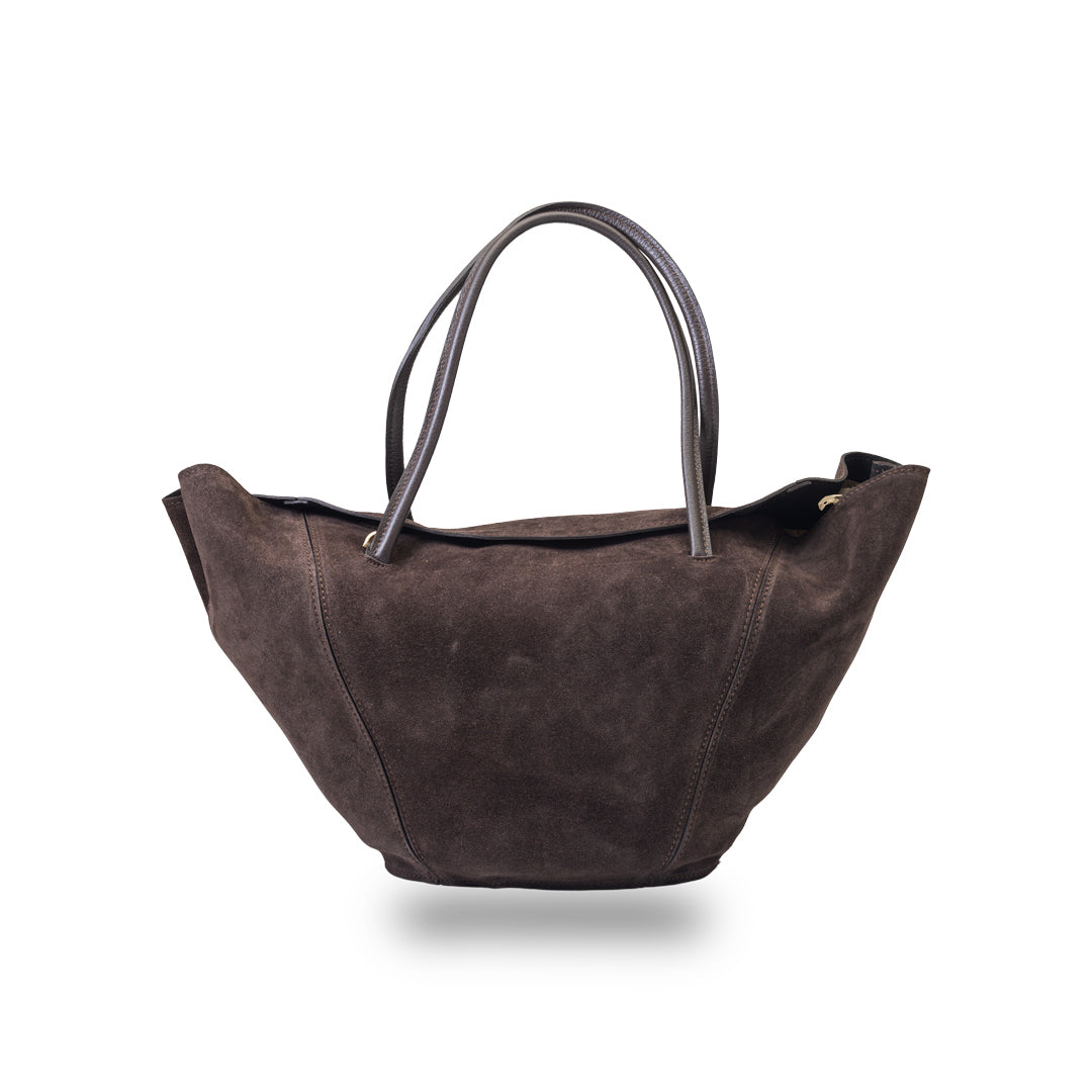 Women's dark brown genuine leather bag Diana
