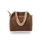 Women's dark brown genuine leather bag Ilona