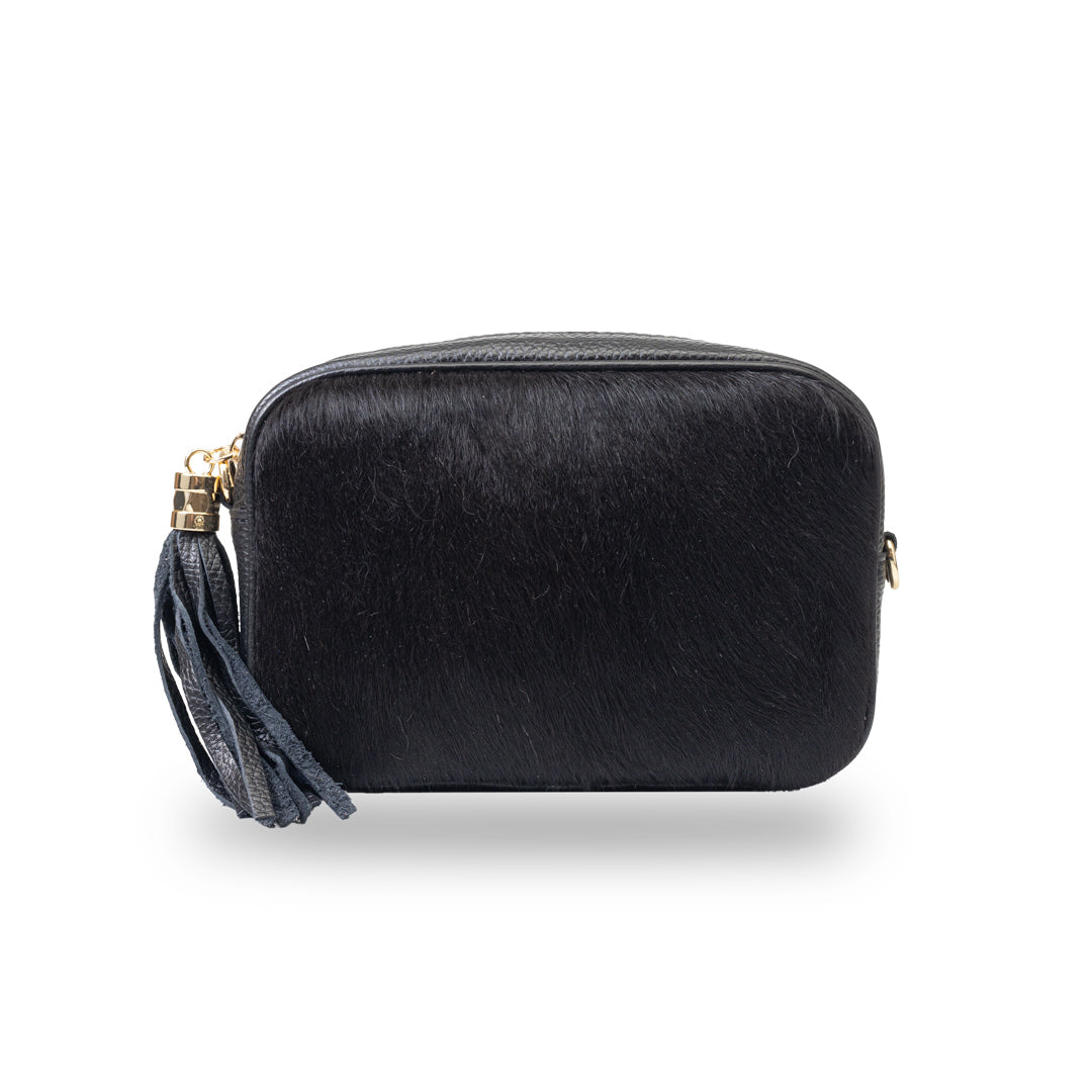 Women's black genuine leather bag Adela