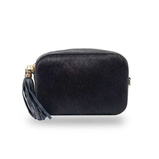Women's black genuine leather bag Adela