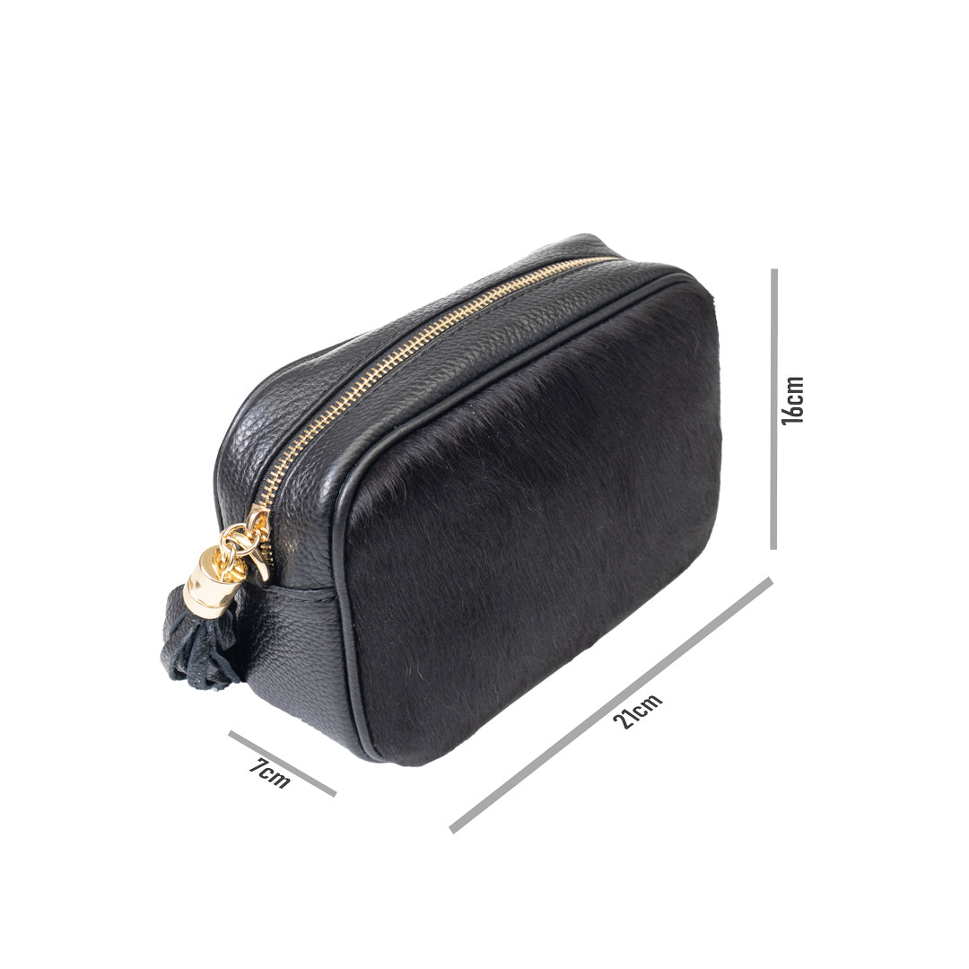 Women's black genuine leather bag Adela