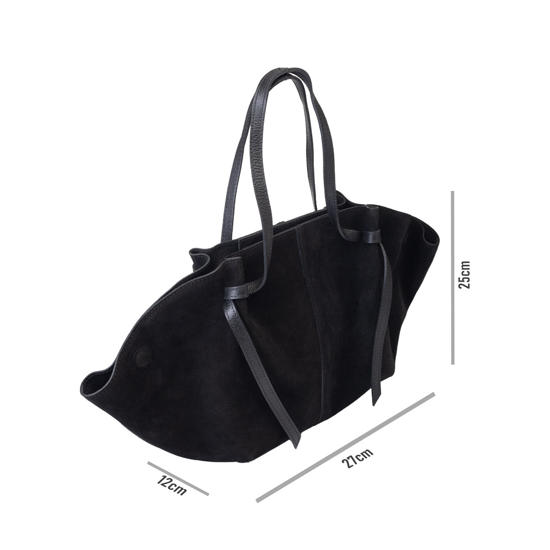 Women's black genuine leather bag Alice
