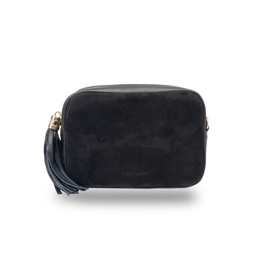 Women's black genuine leather bag Ancuta