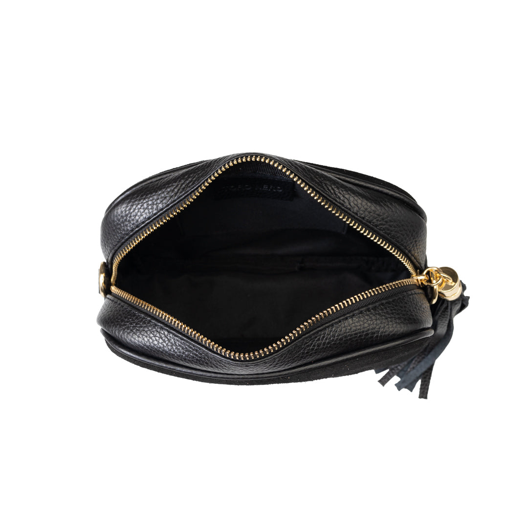 Women's black genuine leather bag Ancuta