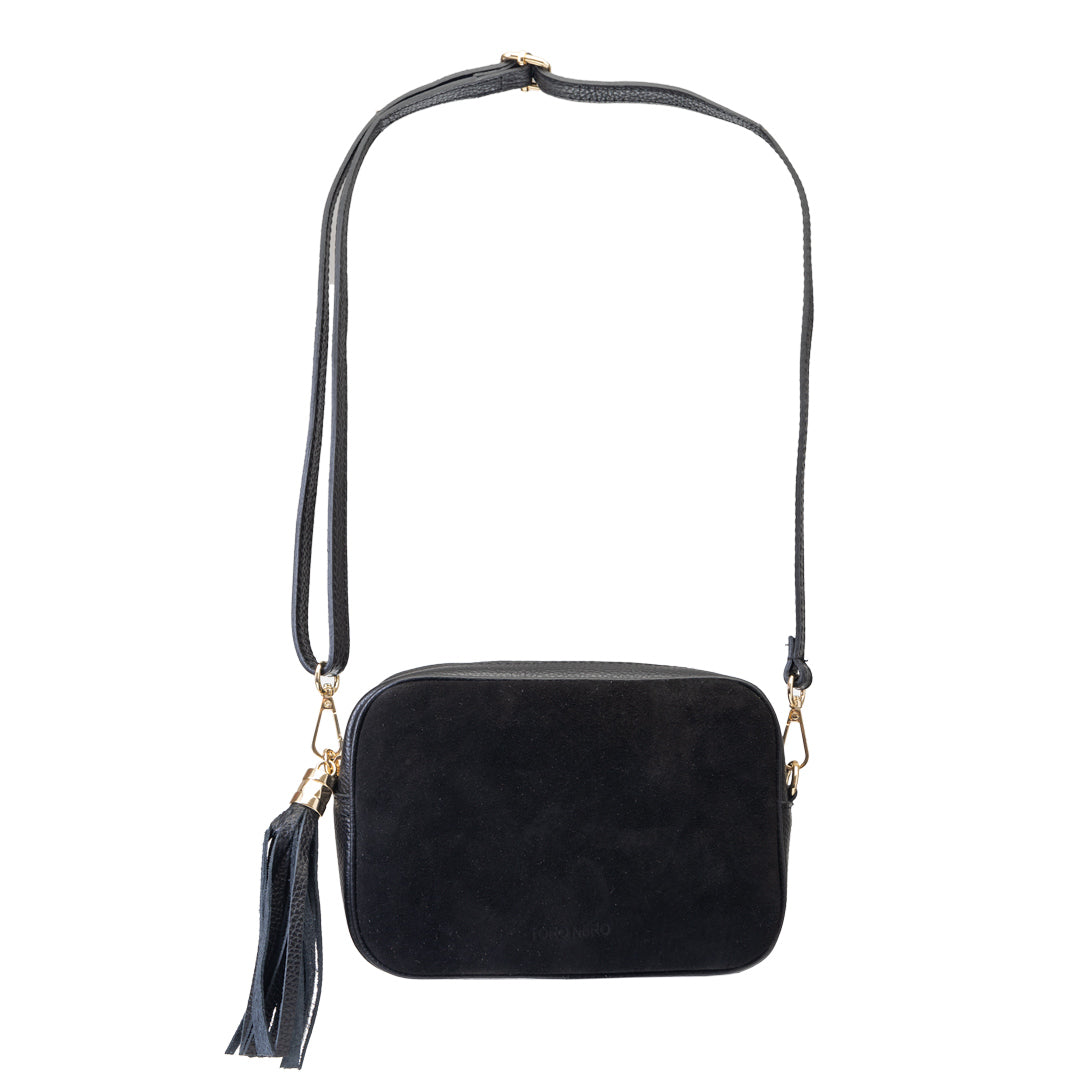 Women's black genuine leather bag Ancuta