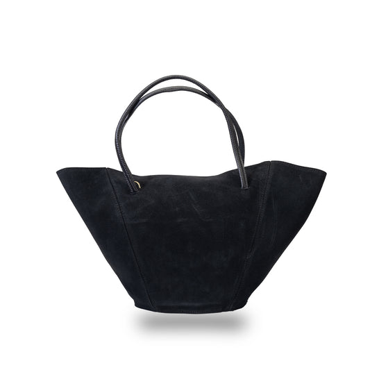 Women's bag made of black genuine leather Diana