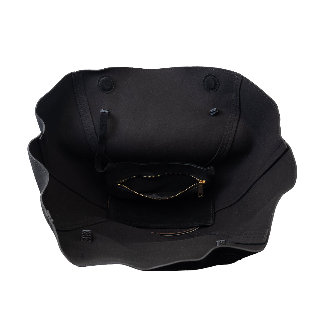 Women's bag made of black genuine leather Diana